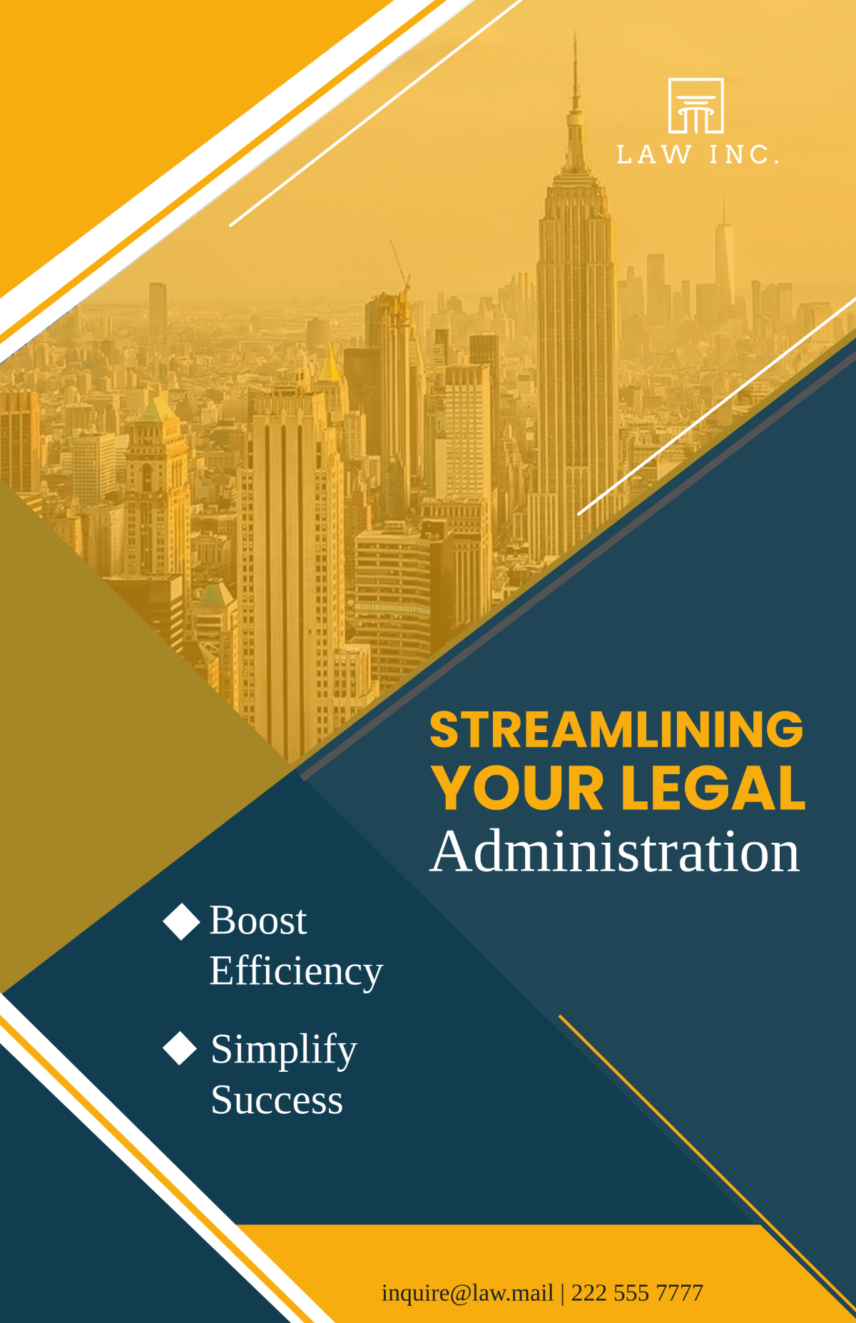 Free Law Firm Administration Poster Template