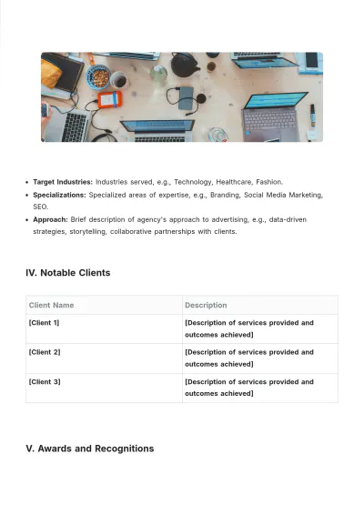 Free Advertising Agency Fact Sheet Template to Edit Online
