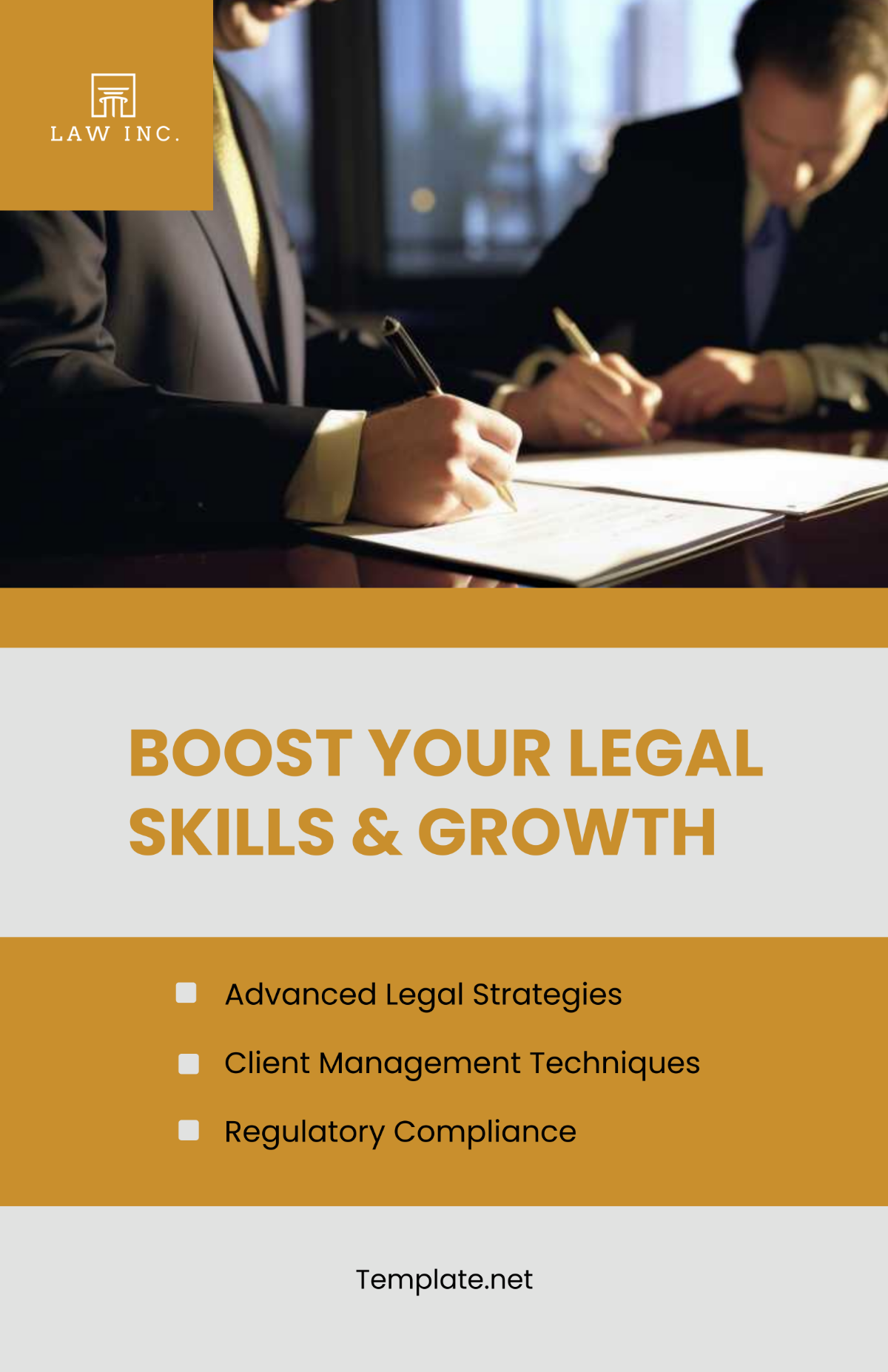 Law Firm Workshop Poster Template