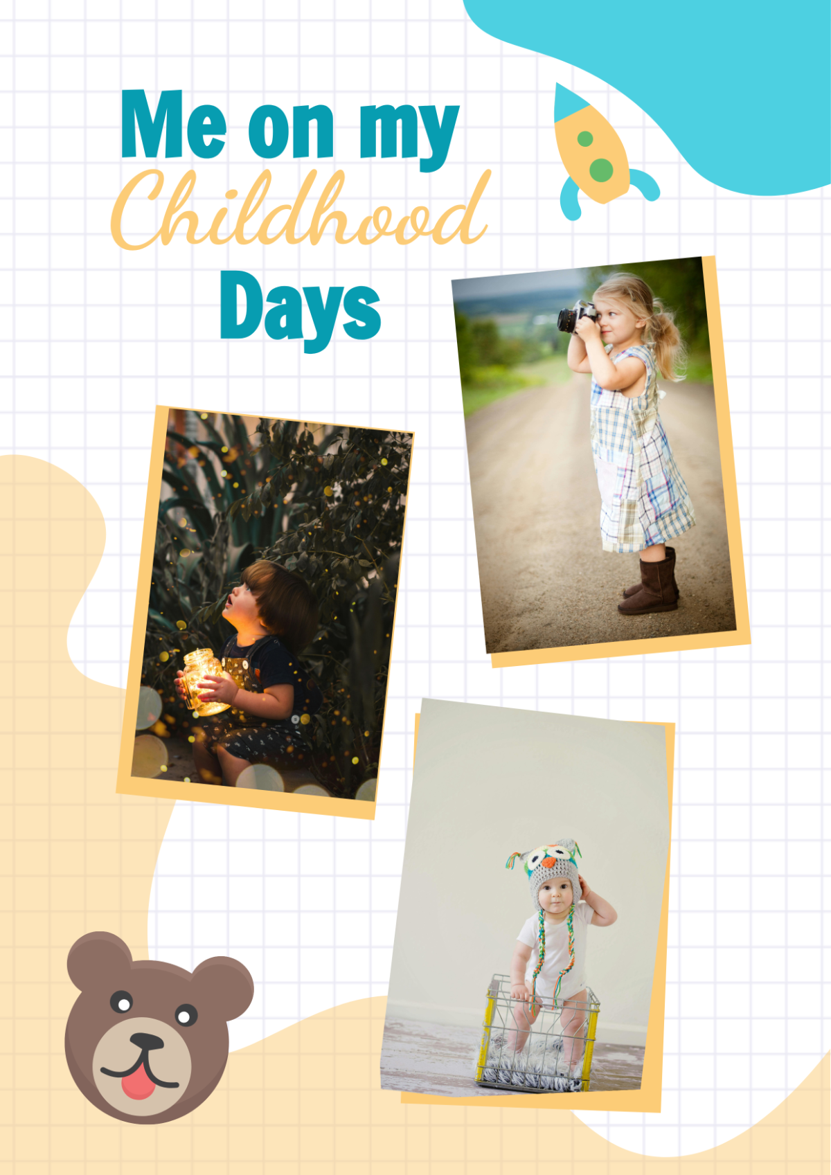 Free Childhood Photo Collage Template