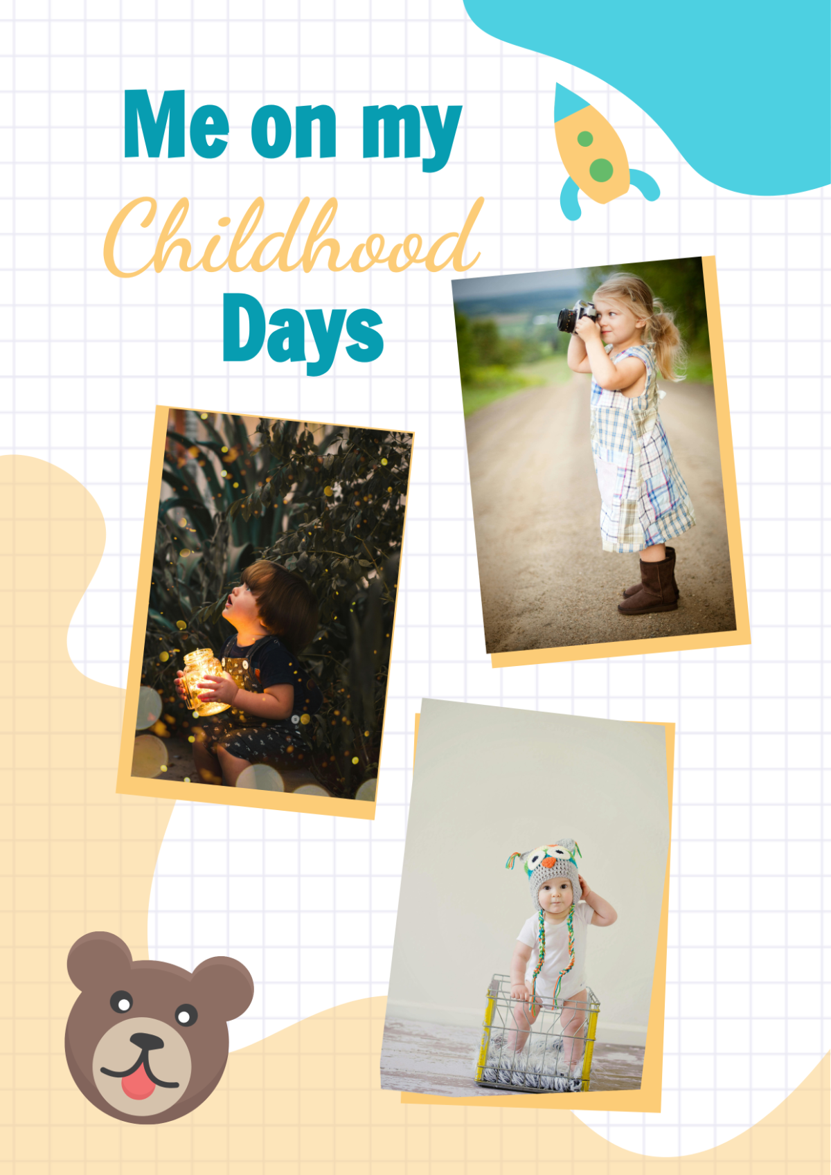 Childhood Photo Collage Template - Edit Online & Download