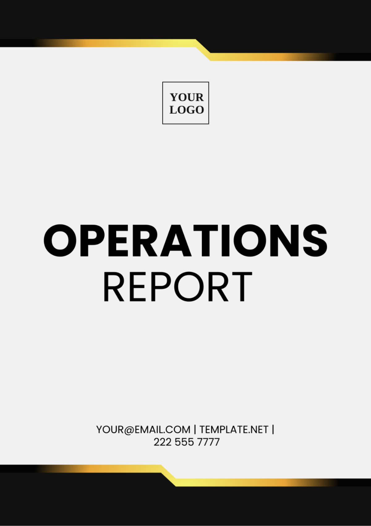 Free Operations Report Template