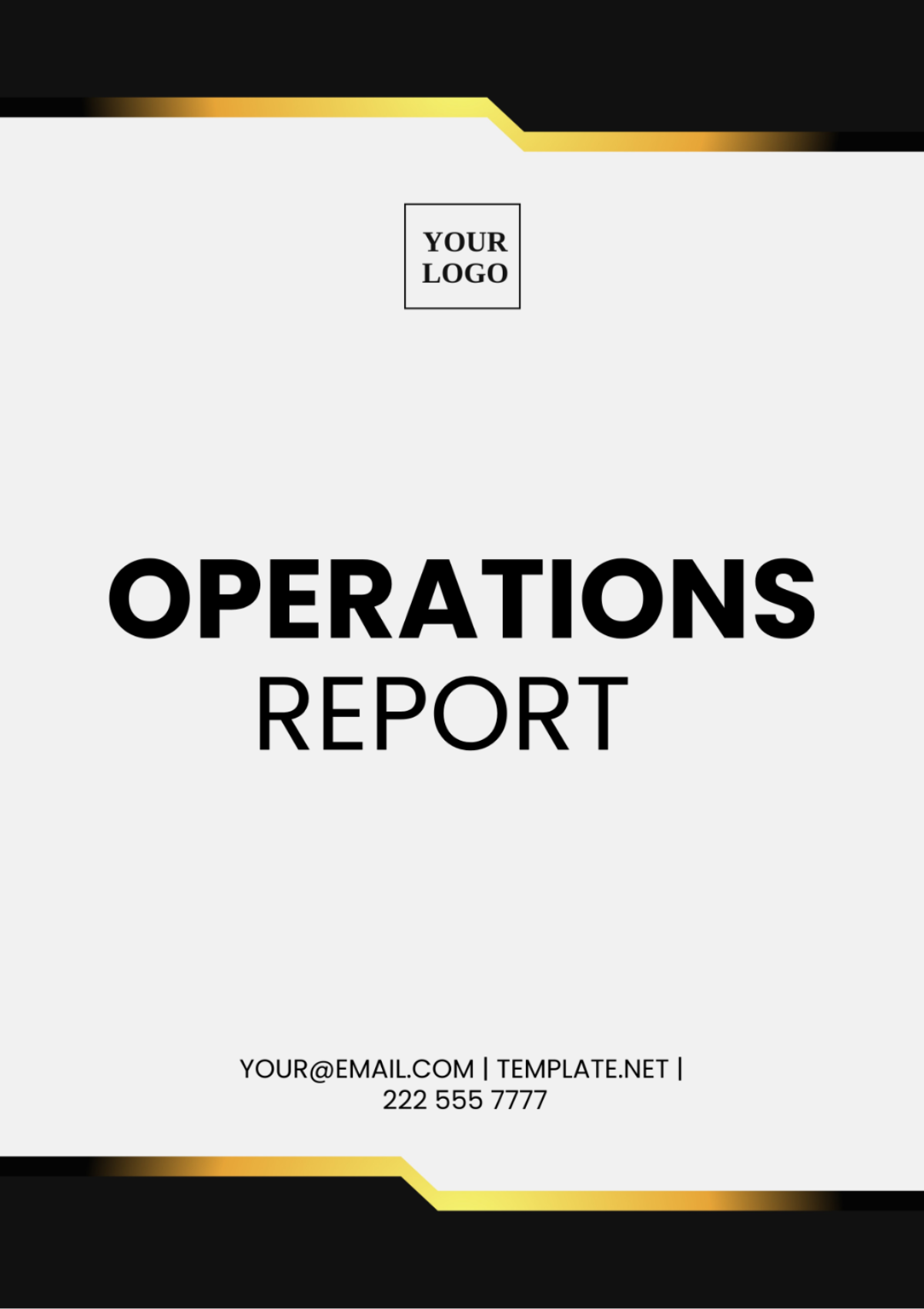 Operations Report Template - Edit Online & Download Example | Template.net