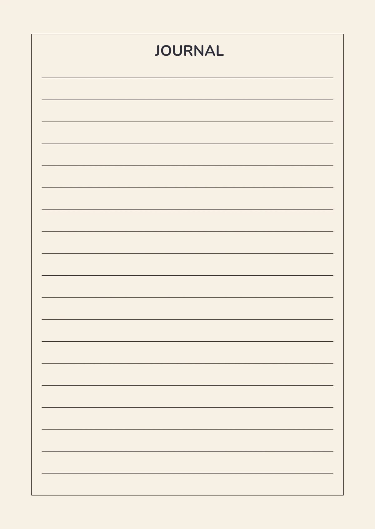 Free Simple Notebook Journals Template to Edit Online