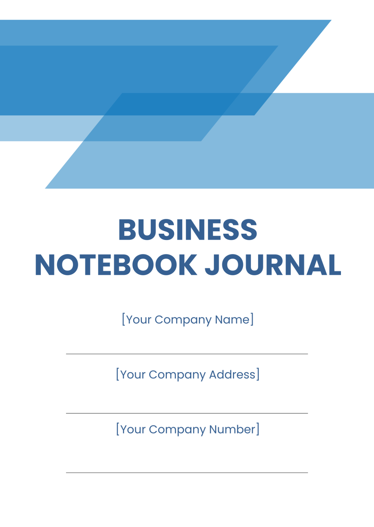 Free Business Notebook Journals Template
