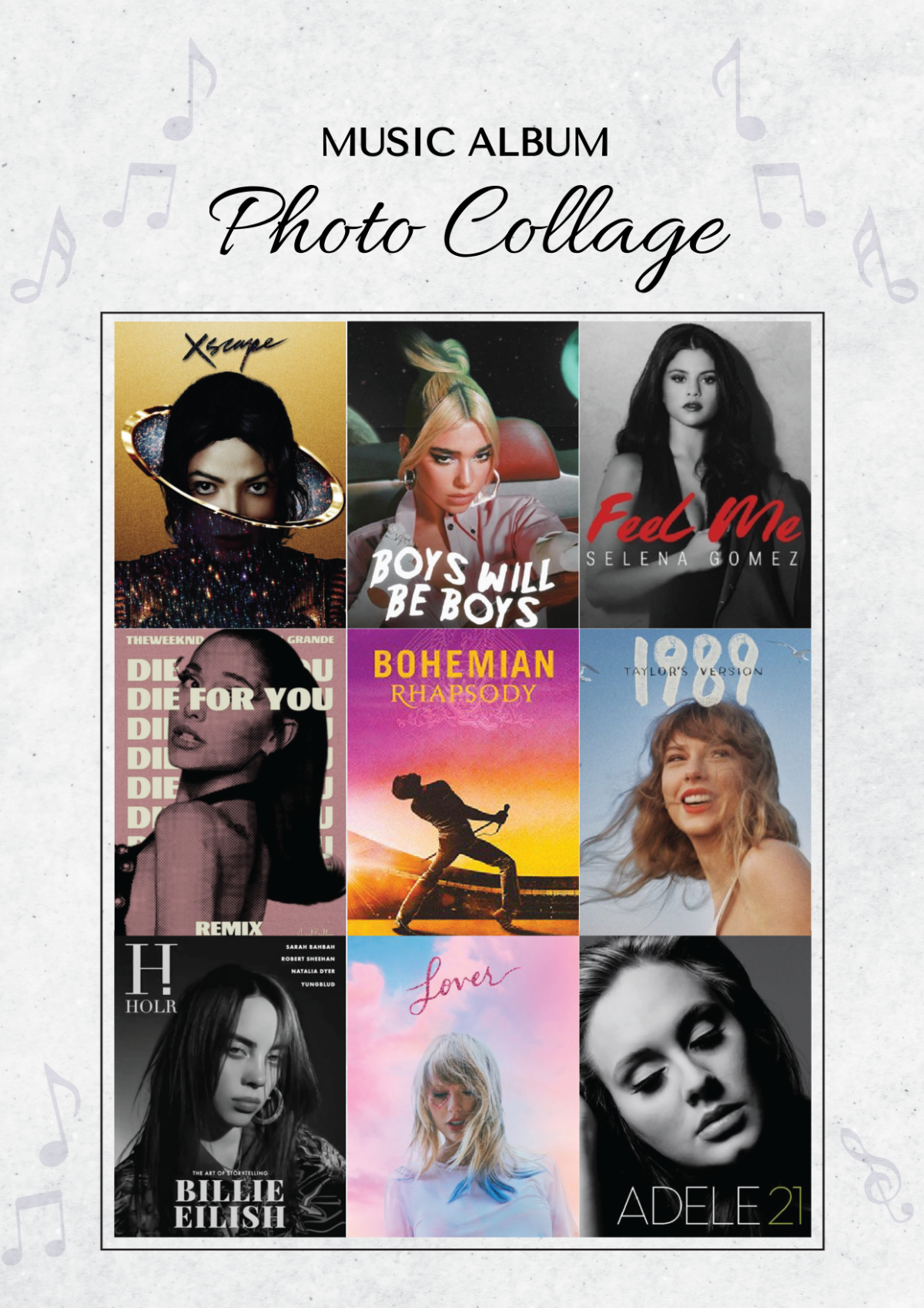 Free Music Album Photo Collage Template