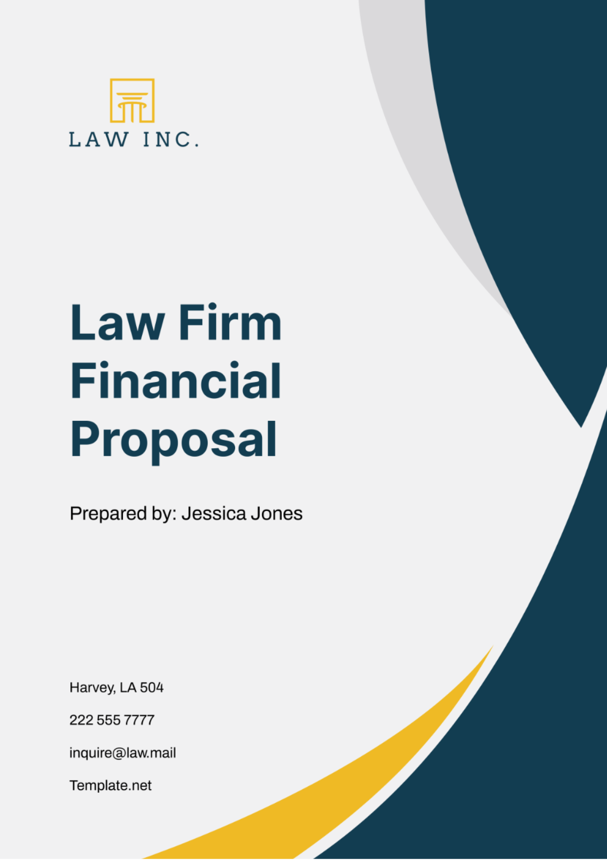 Law Firm Financial Proposal Template - Edit Online & Download