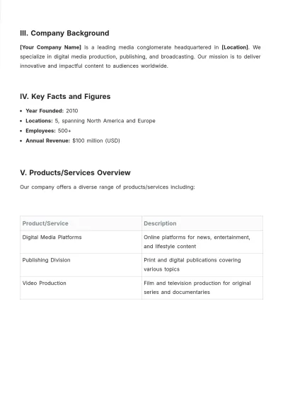Free Media Fact Sheet Template to Edit Online
