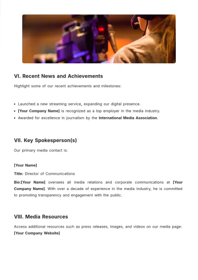 Free Media Fact Sheet Template to Edit Online