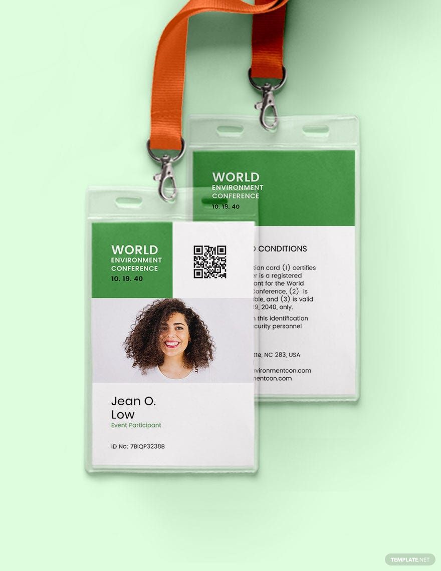 Event Participant ID Card Template