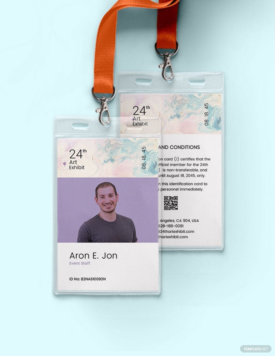 Exhibition ID Card Template in Illustrator, PSD