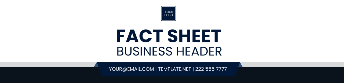 Free Fact Sheet Business Header Template