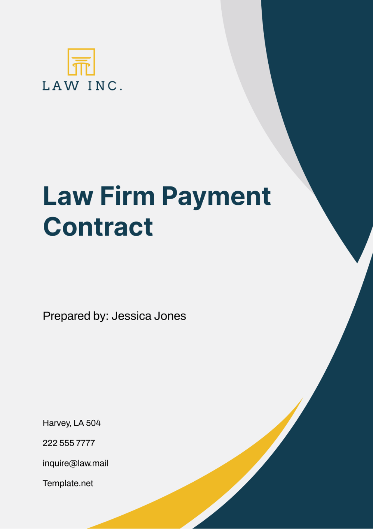 Law Firm Payment Contract Template - Edit Online & Download