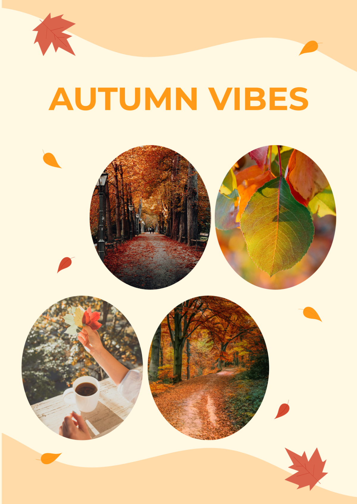 Autumn Vibe Inspiration Photo Collage Template