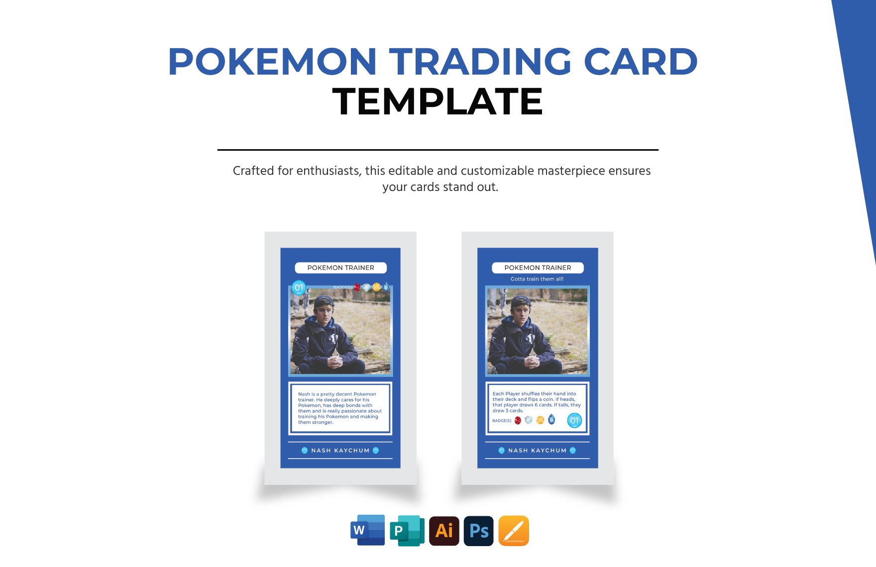 Pokemon Trading Card Template