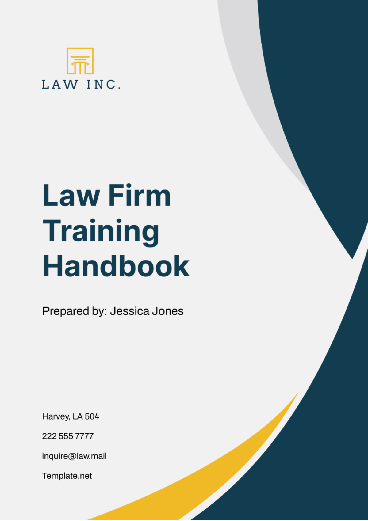 Free Law Firm Training Handbook Template