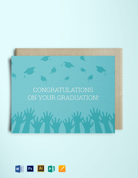 Free Printable Graduation Congratulations Card Template Illustrator