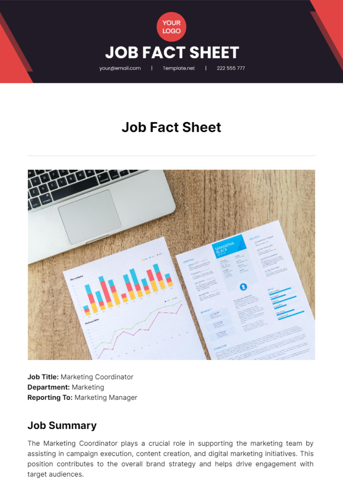 Job Fact Sheet Template