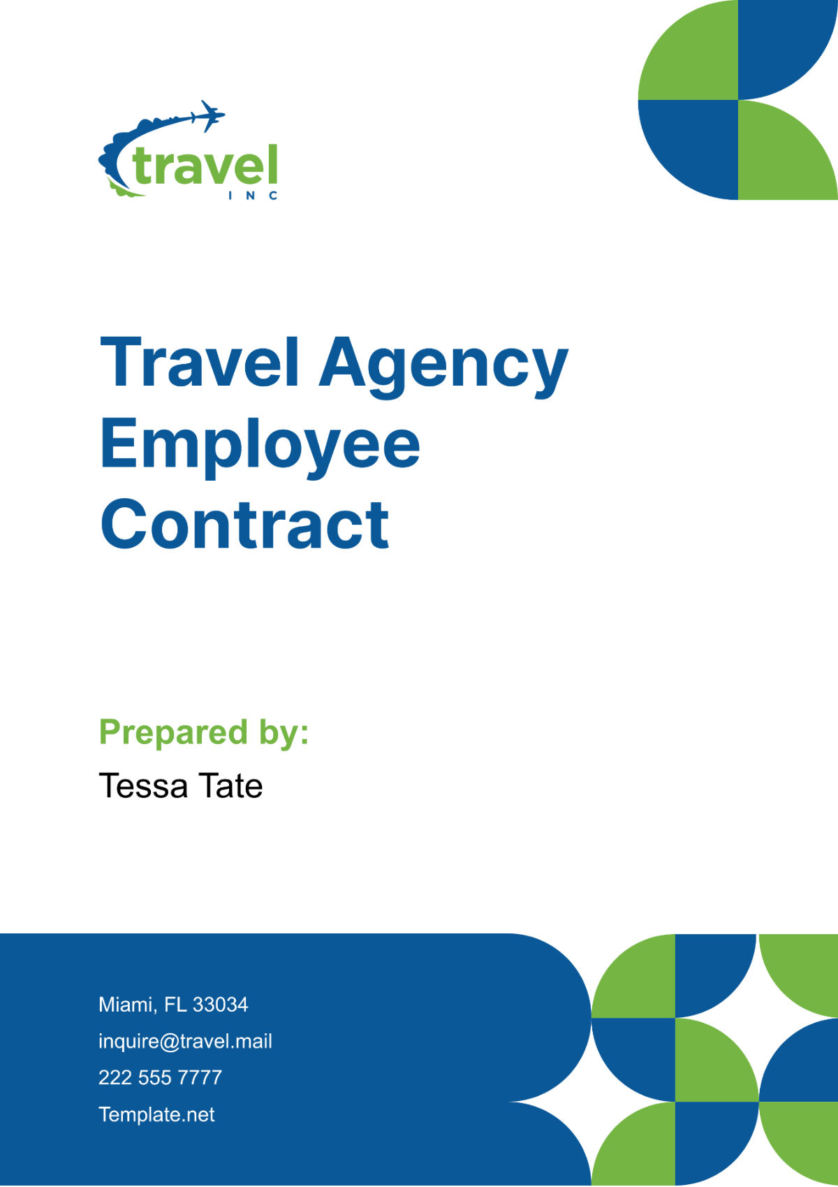 Free Travel Agency Employee Contract Template