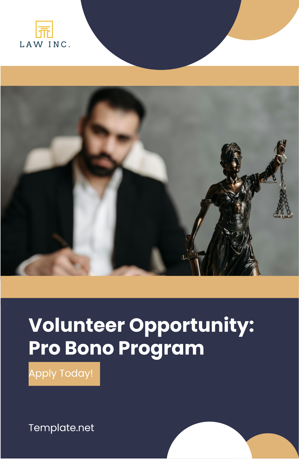 Free Law Firm Volunteer Opportunity Poster Template