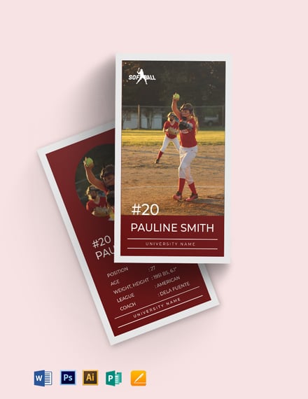 Personalized Baseball Rookie Card, Red Team, Custom Sports Trading Card