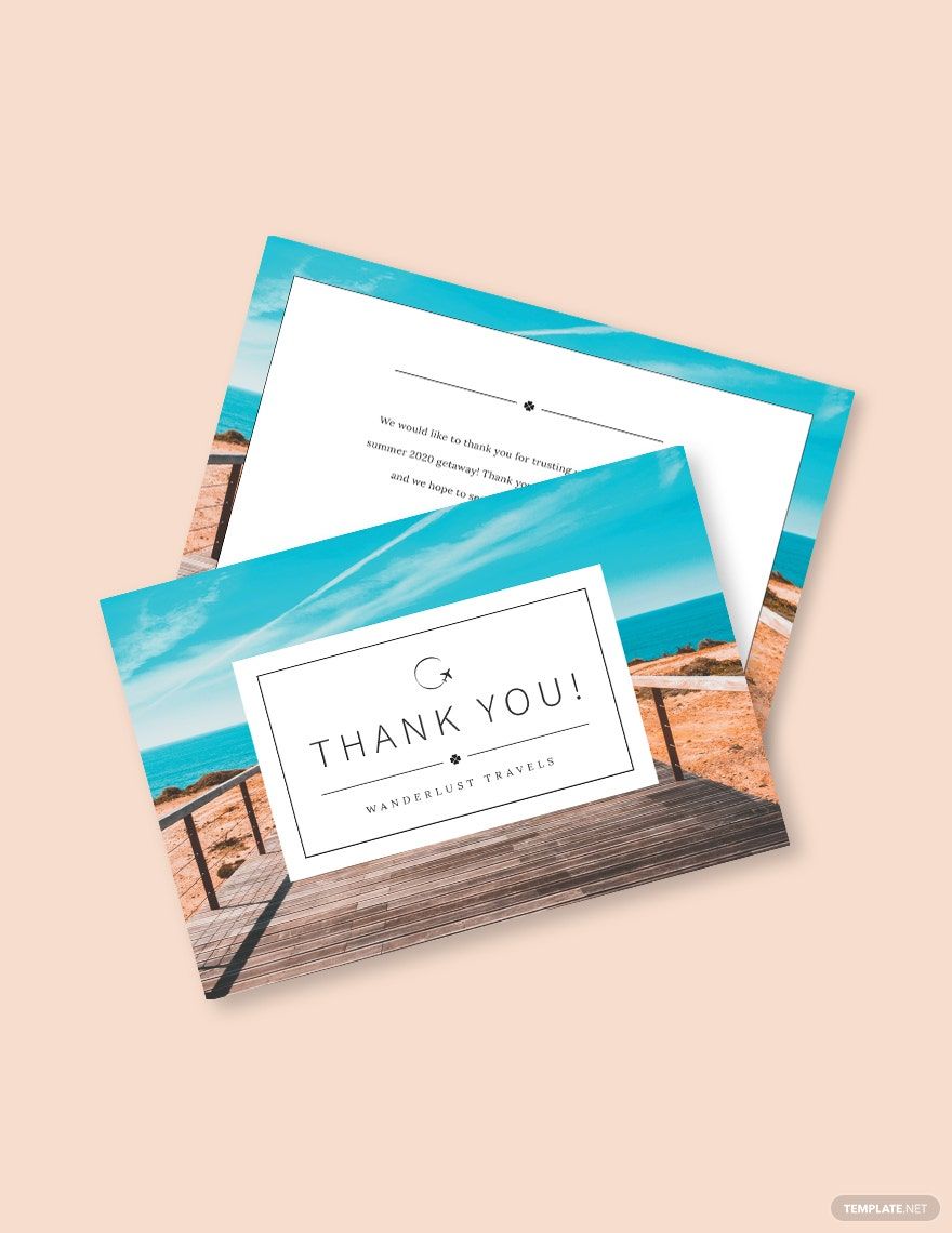 Travel Thank You Card Template