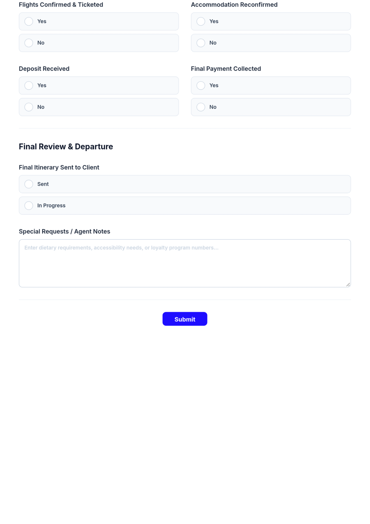 Free Travel Agency Task Checklist Template & AI Maker