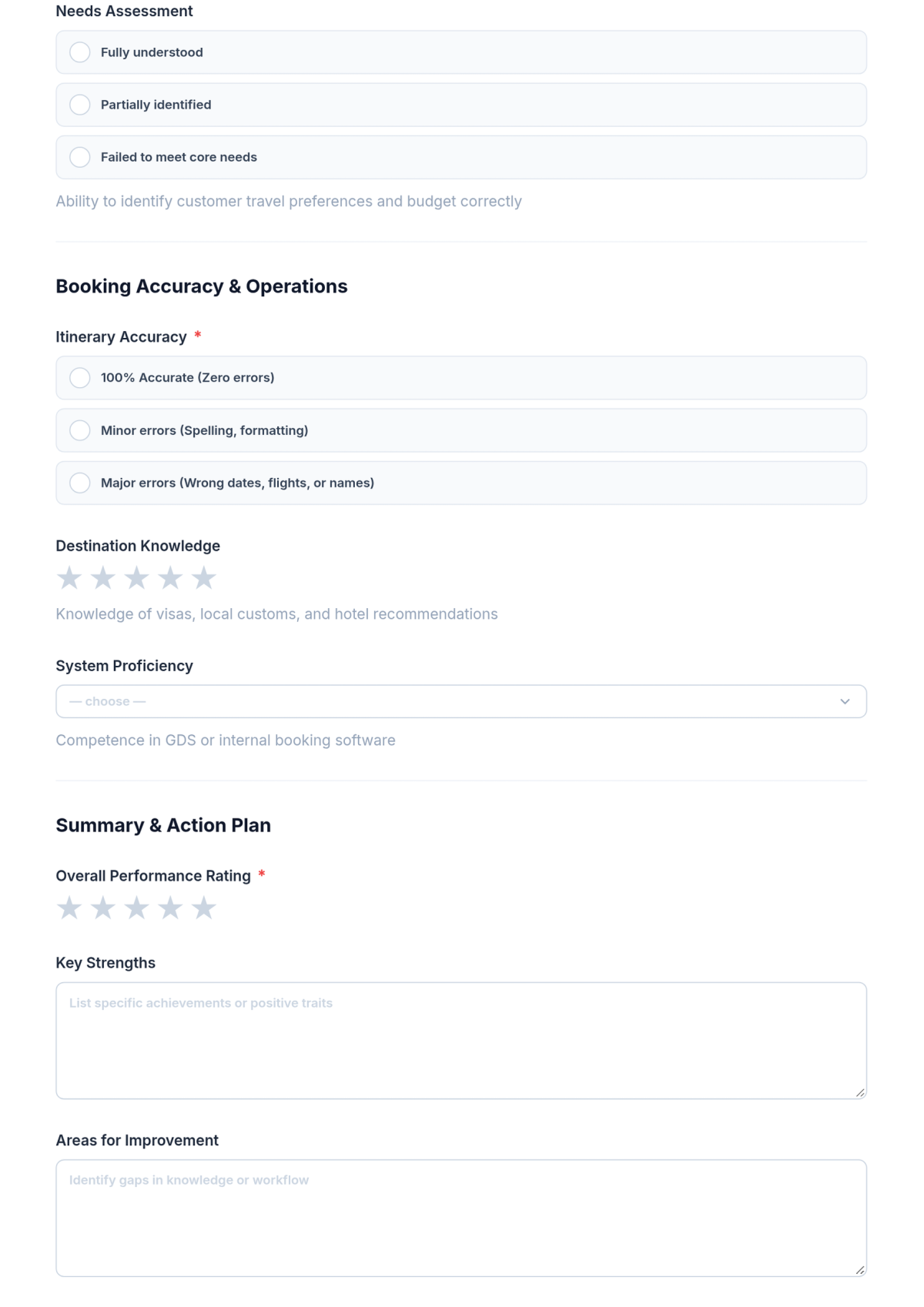 Free Travel Agency Performance Checklist Template & AI Maker Free Travel Agency Performance Checklist Template & AI Maker
