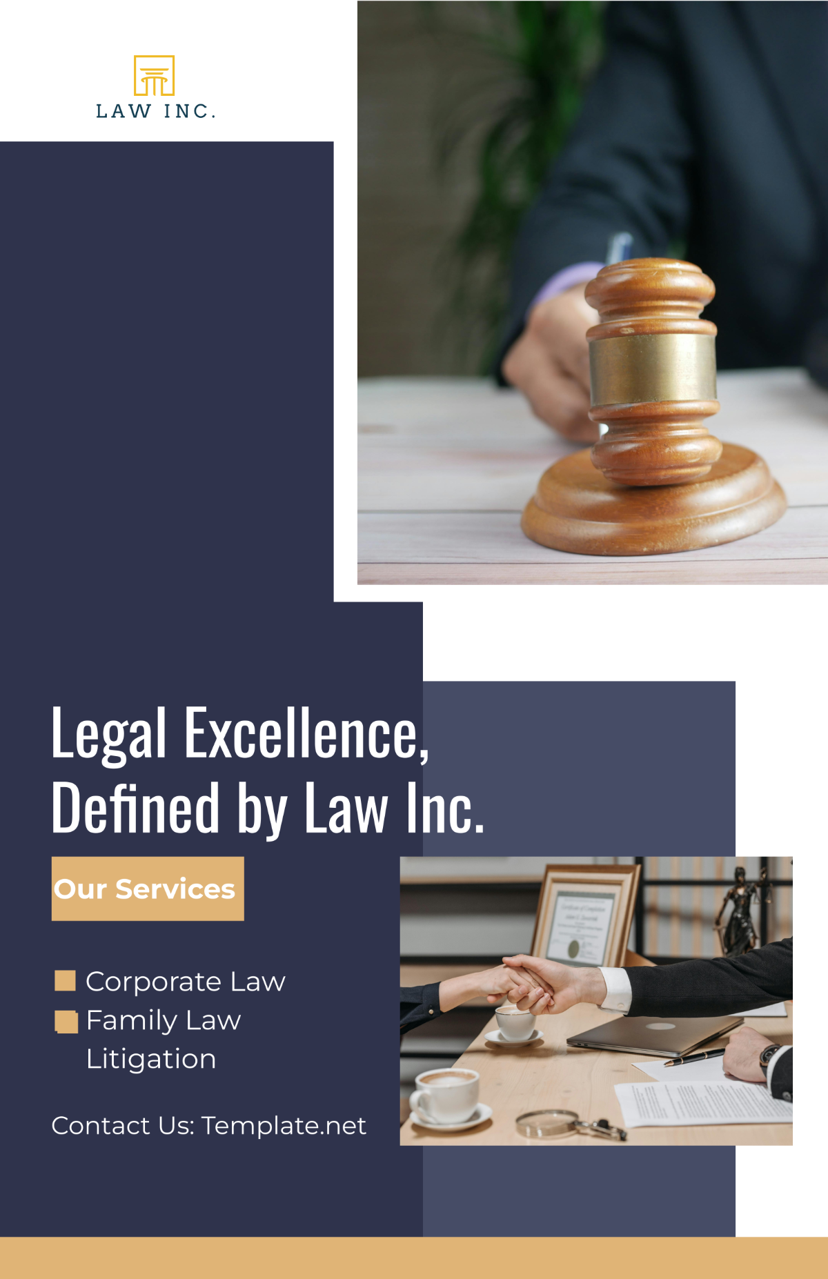 Law Firm Advertisement Poster Template