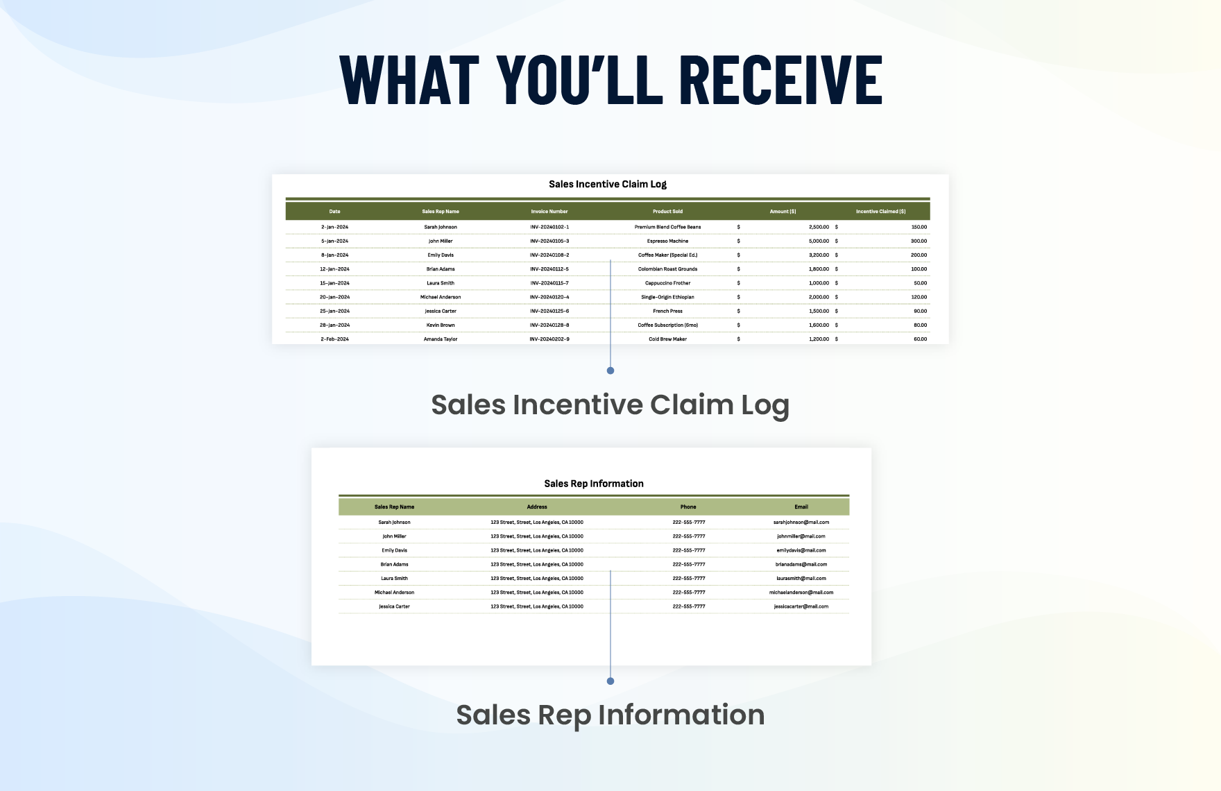 Sales Incentive Claim Log Template