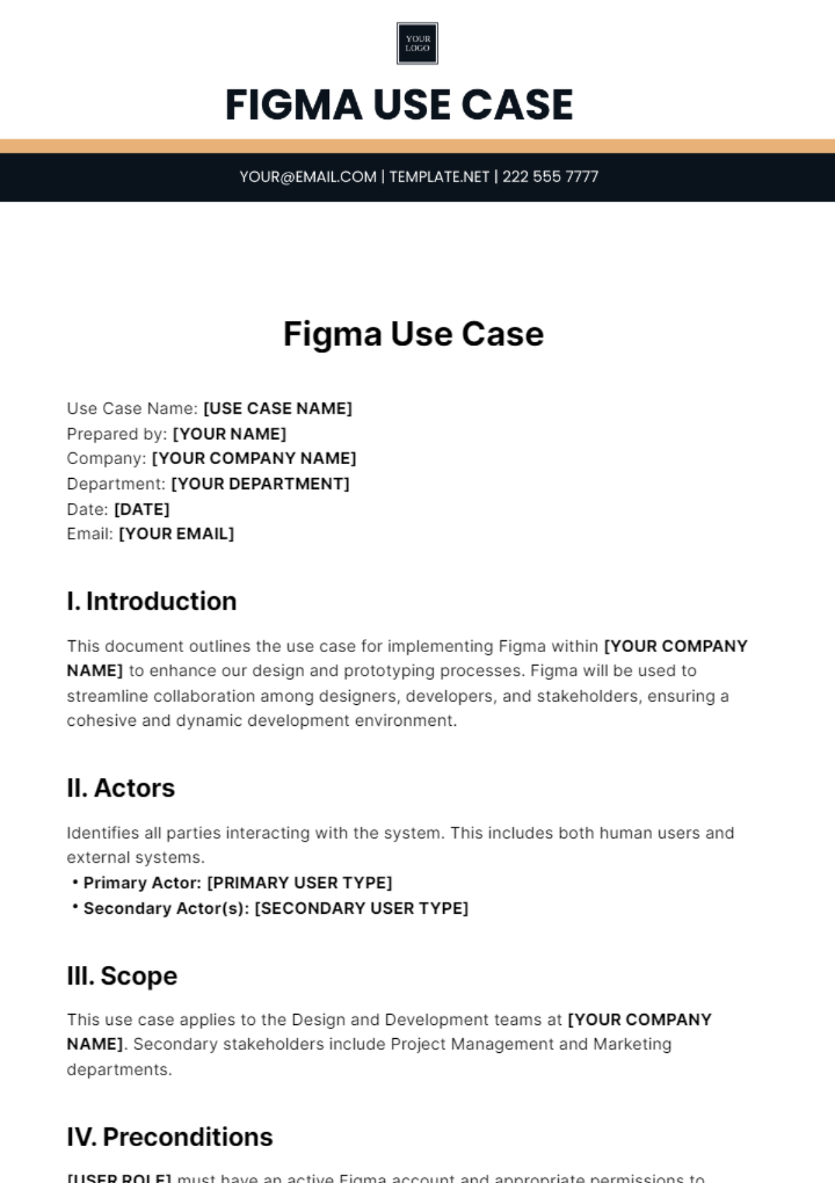 Free Figma Use Case Template