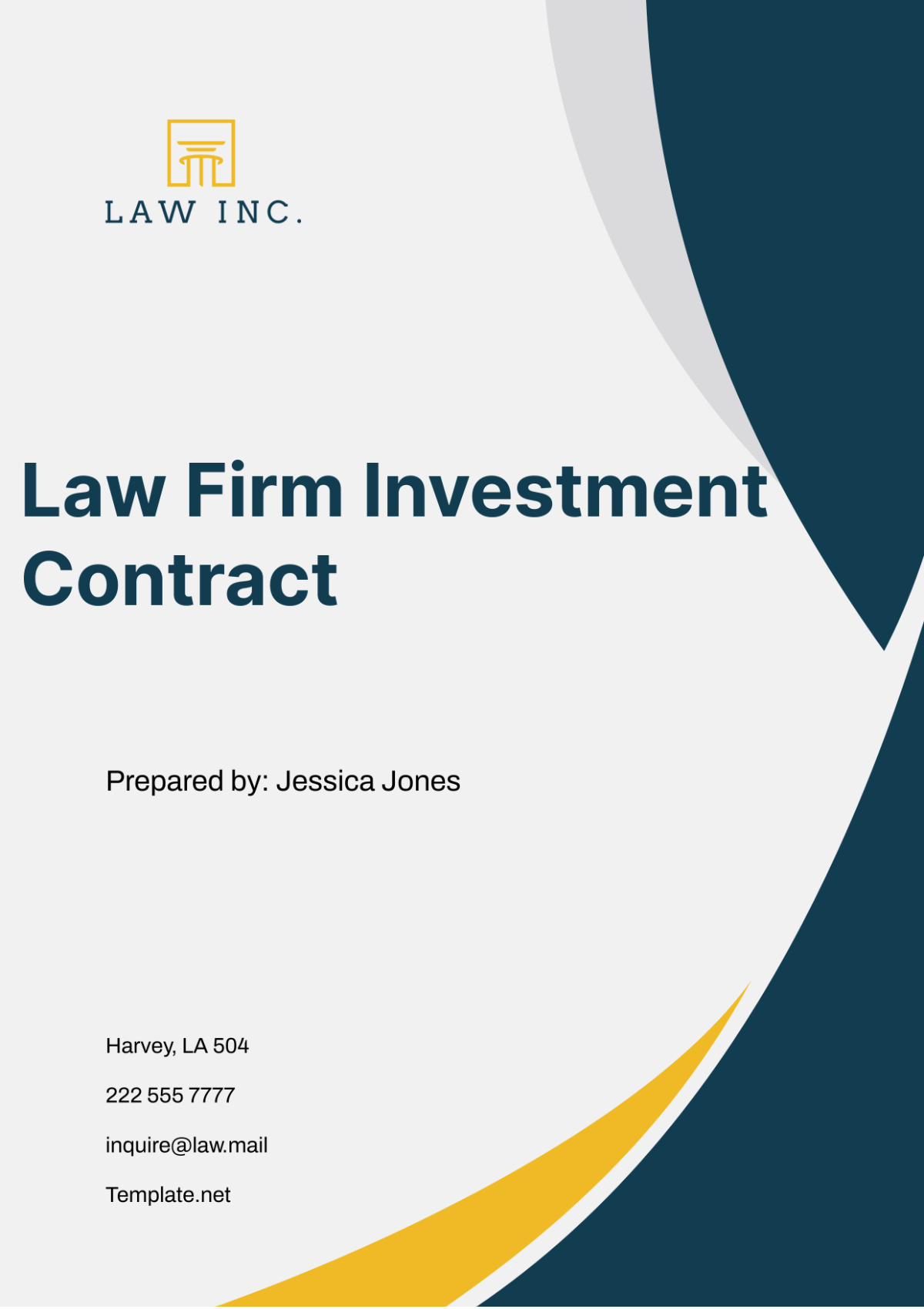 Free Law Firm Investment Contract Template