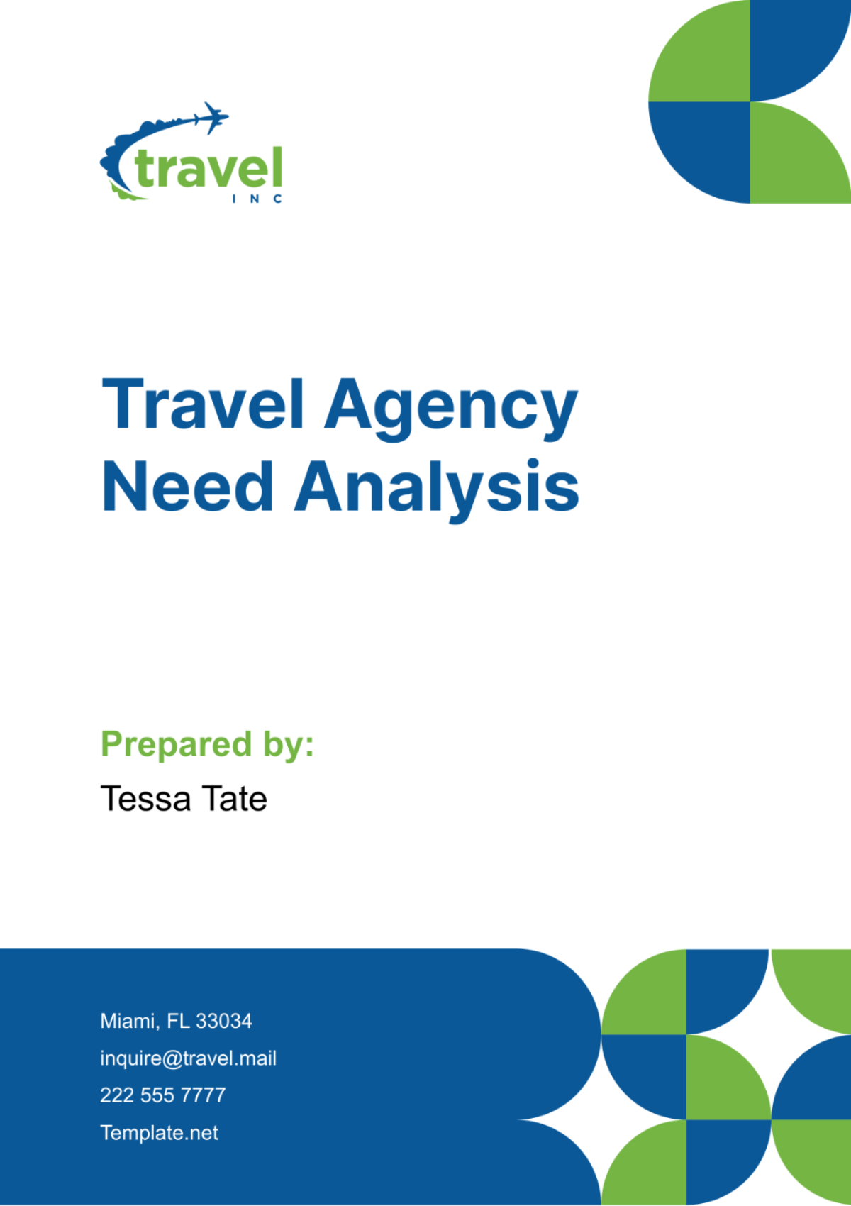 Travel Agency Need Analysis Template - Edit Online & Download