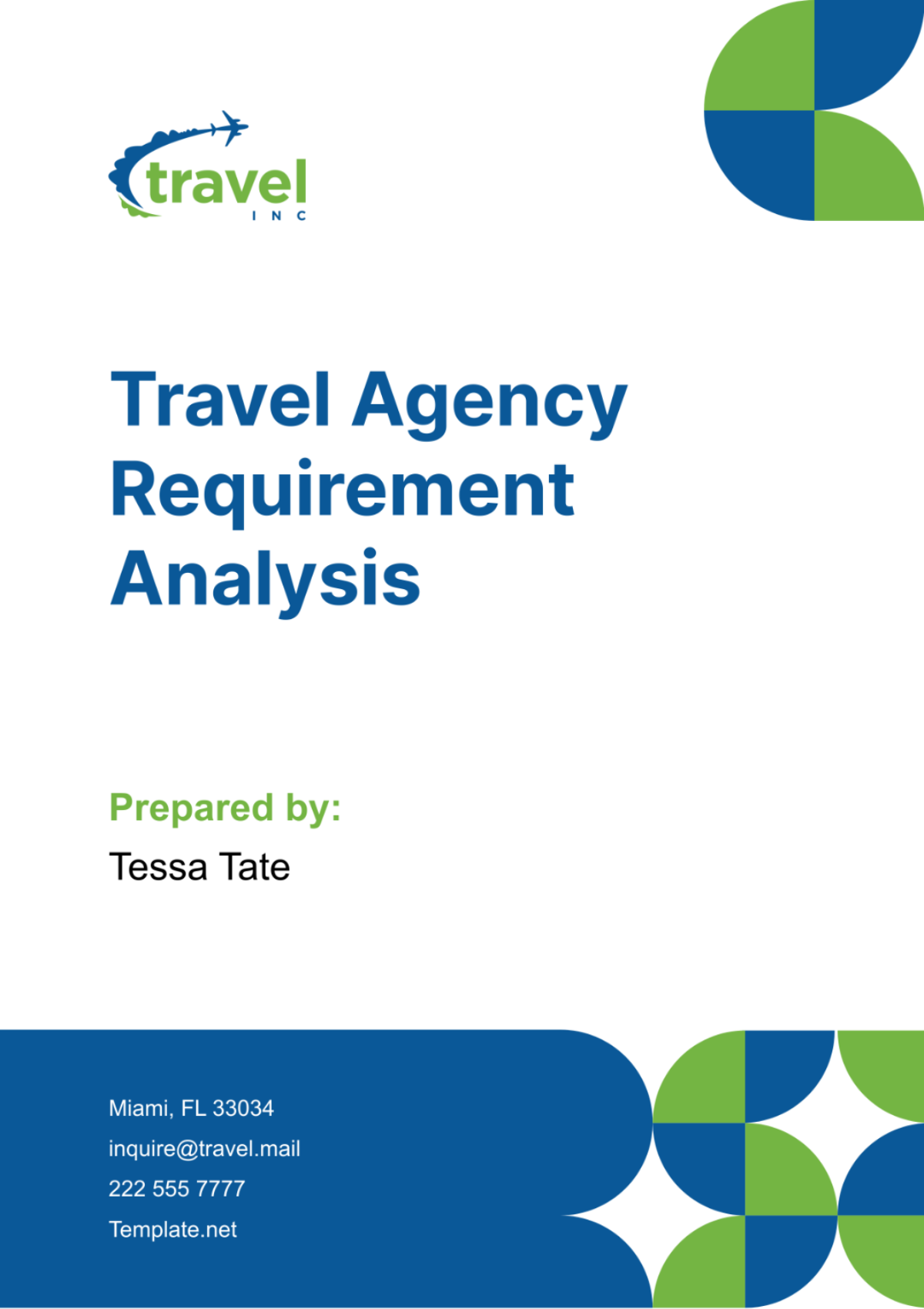 Travel Agency Requirement Analysis Template - Edit Online & Download