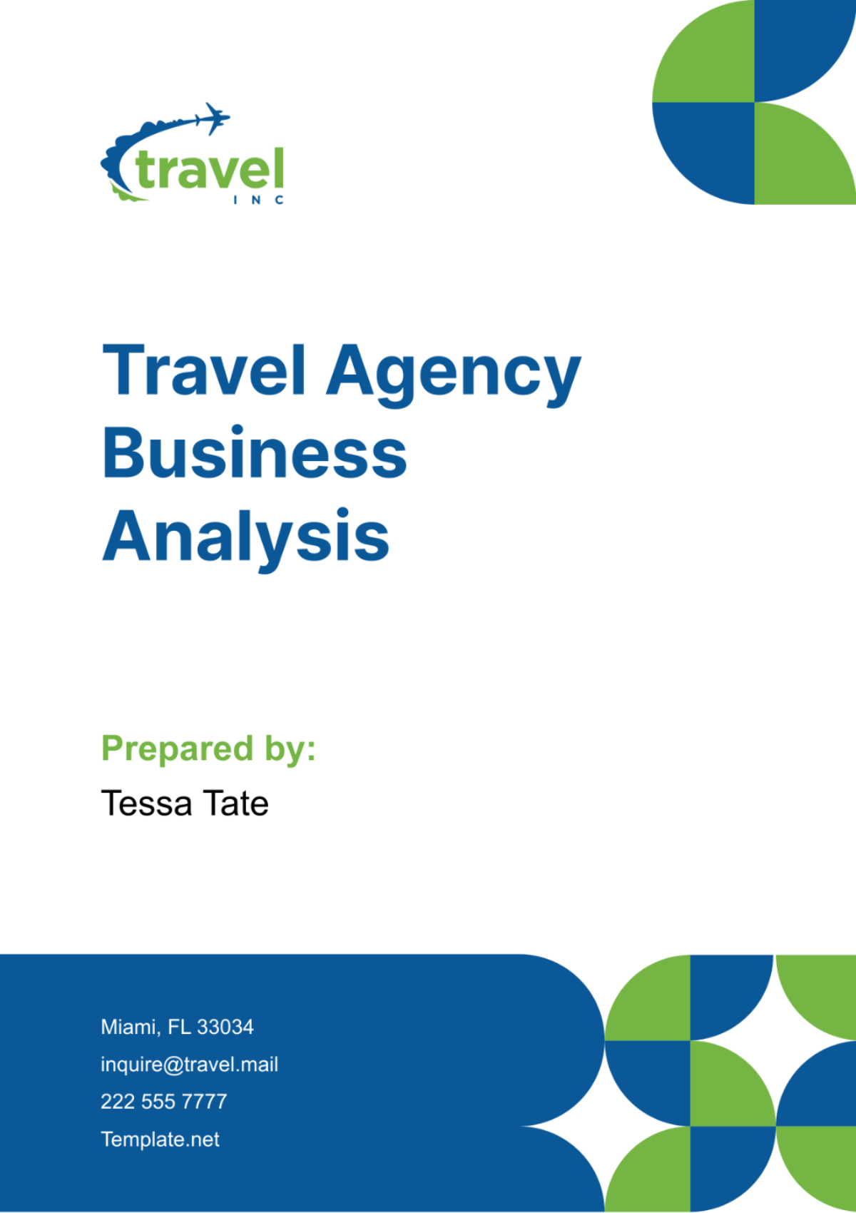 Travel Agency Business Analysis Template - Edit Online & Download