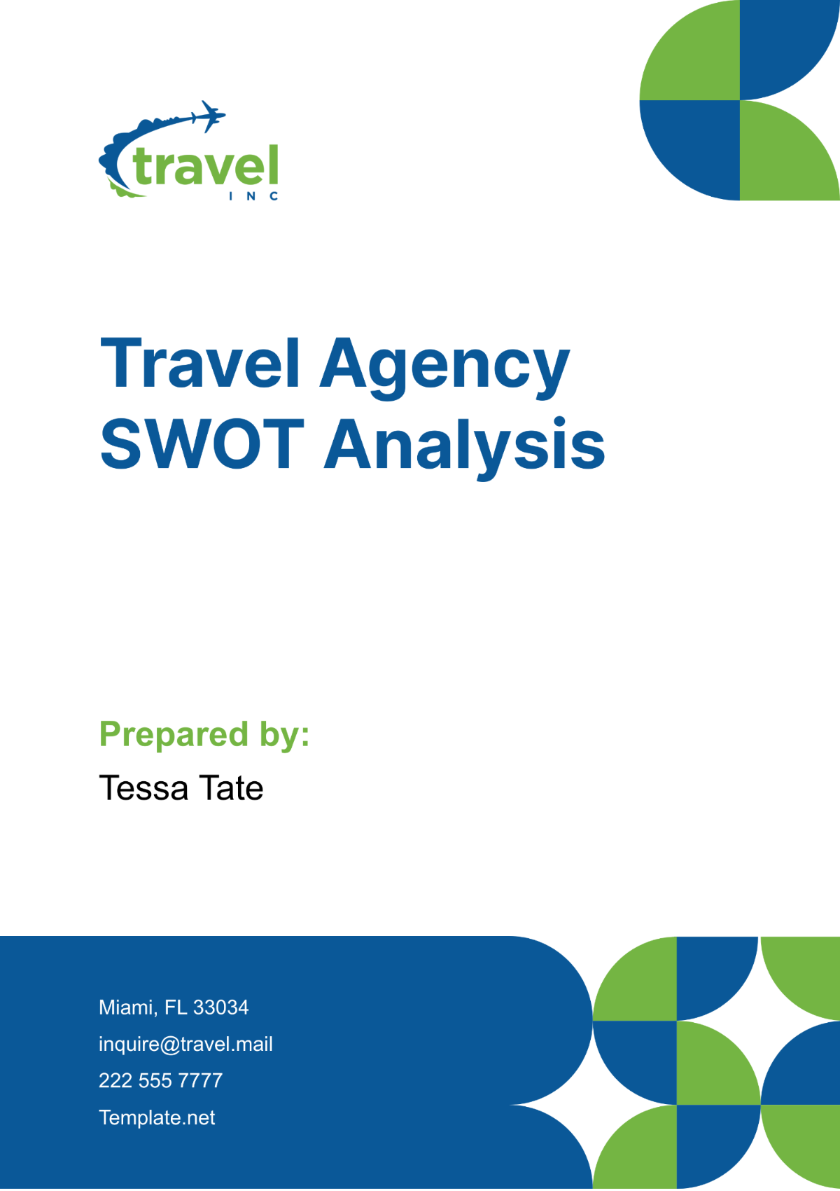 Travel Agency SWOT Analysis Template