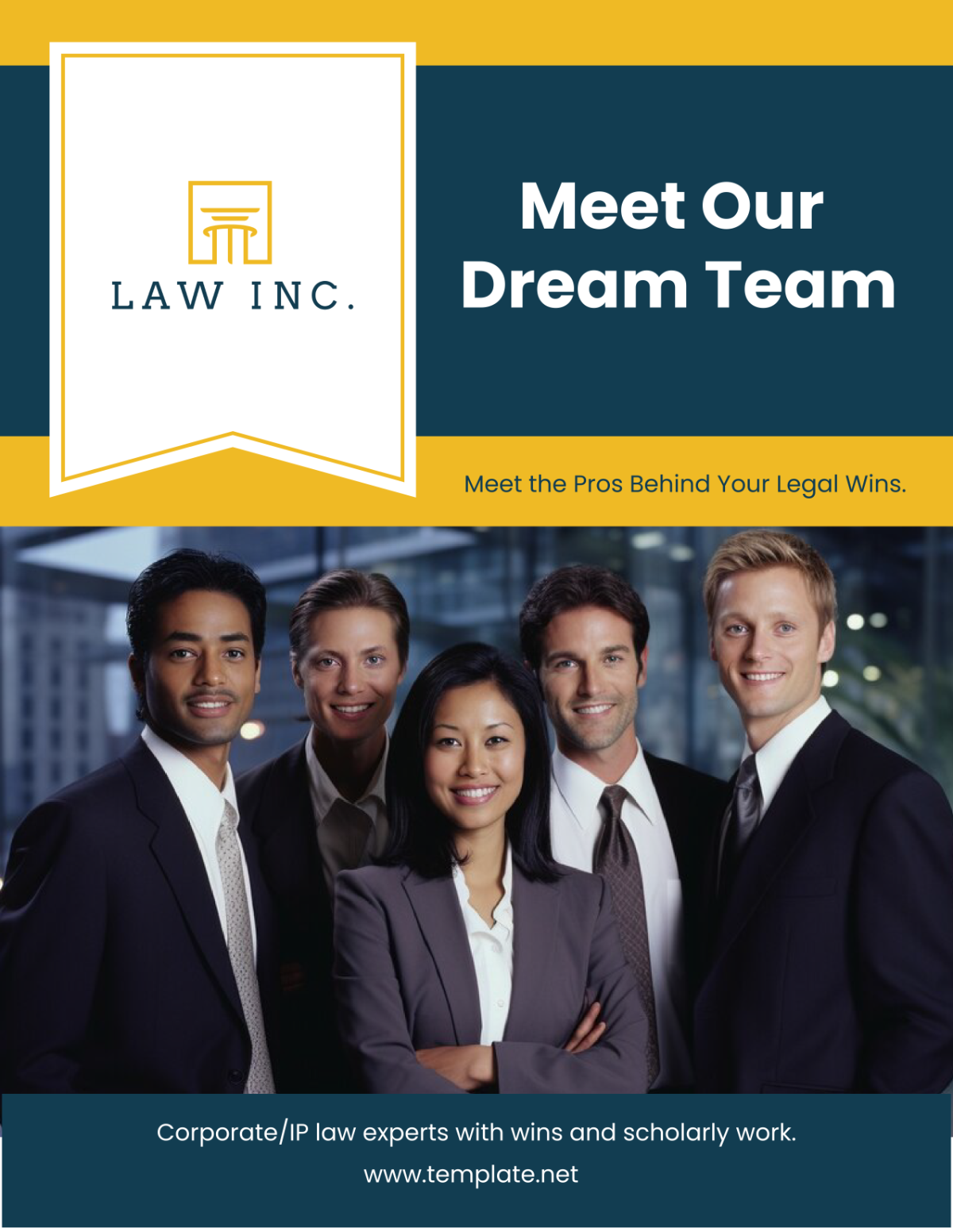 Law Firm Team Flyer Template