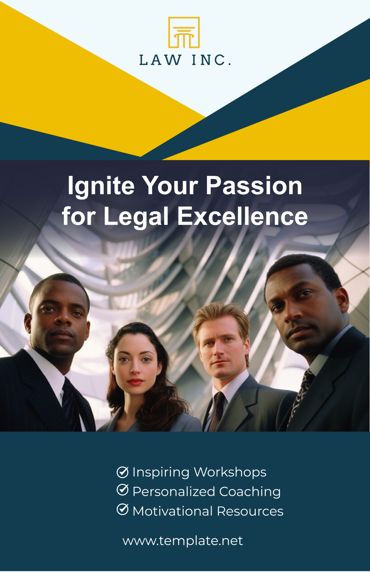 Law Firm Motivational Poster Template