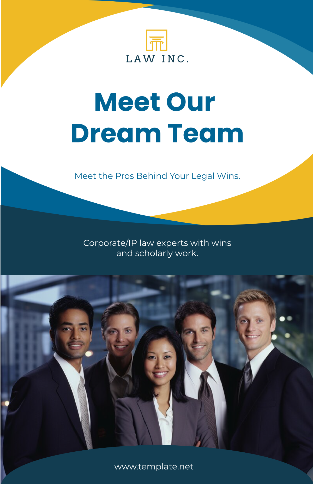 Law Firm Team Poster Template