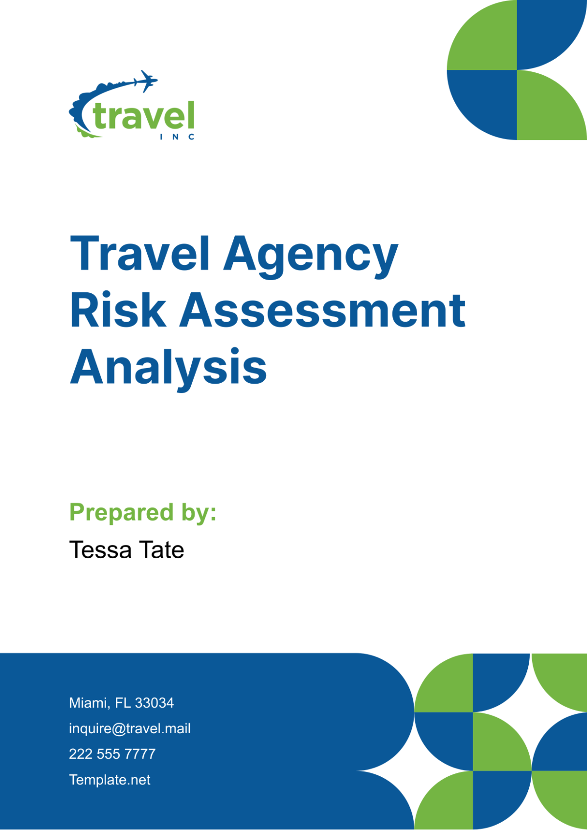 Travel Agency Risk Assessment Analysis Template
