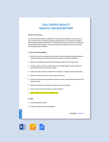 quality analyst call center resume