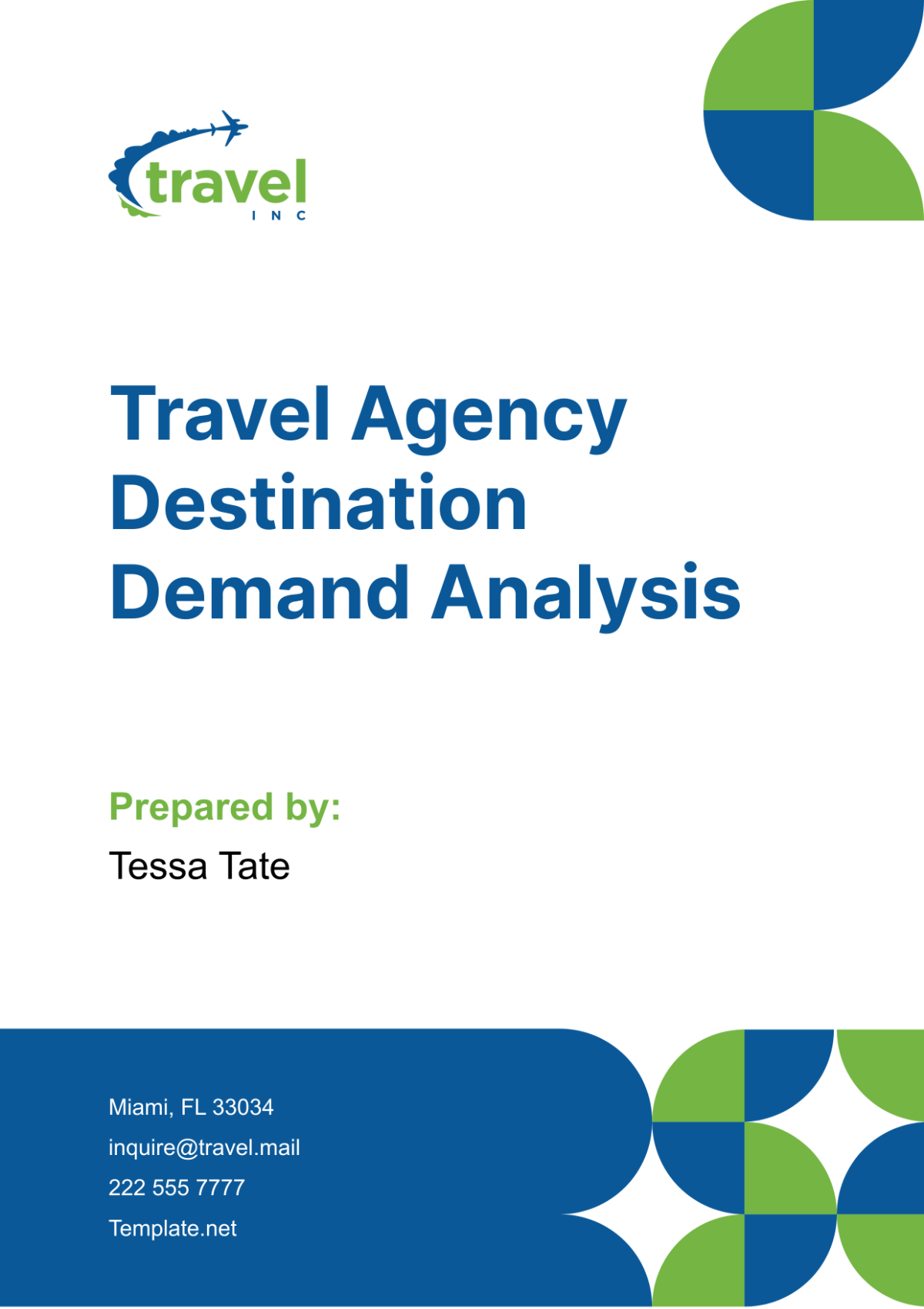 Travel Agency Destination Demand Analysis Template