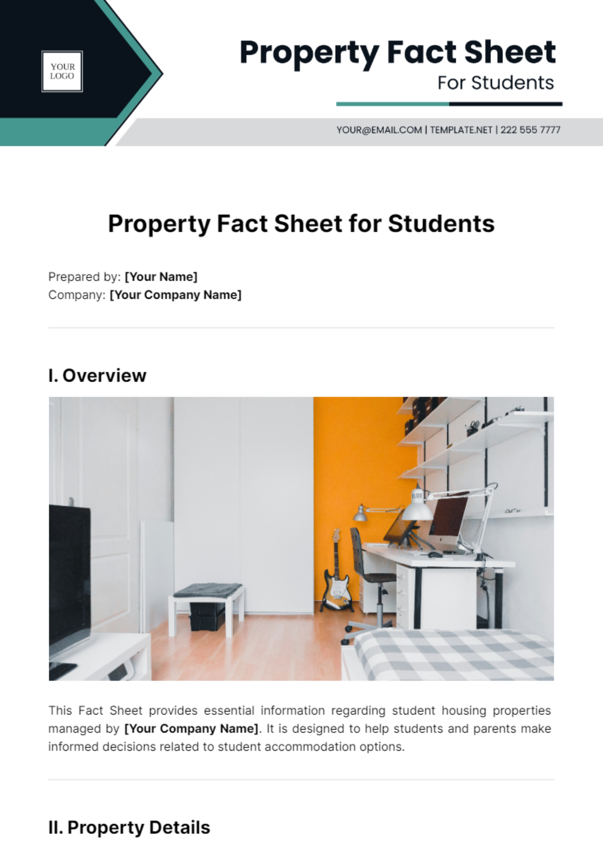 Property Fact Sheet For Students Template - Edit Online & Download