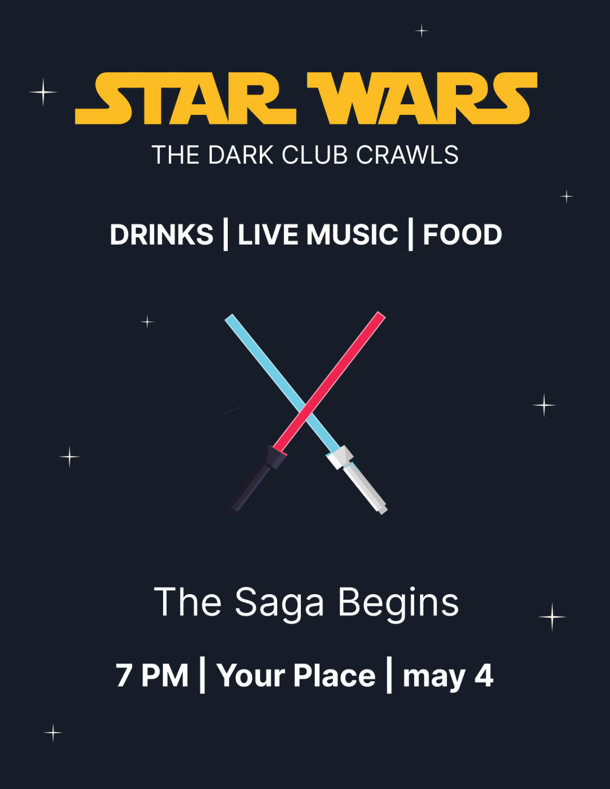 Star Wars Club Flyer Template