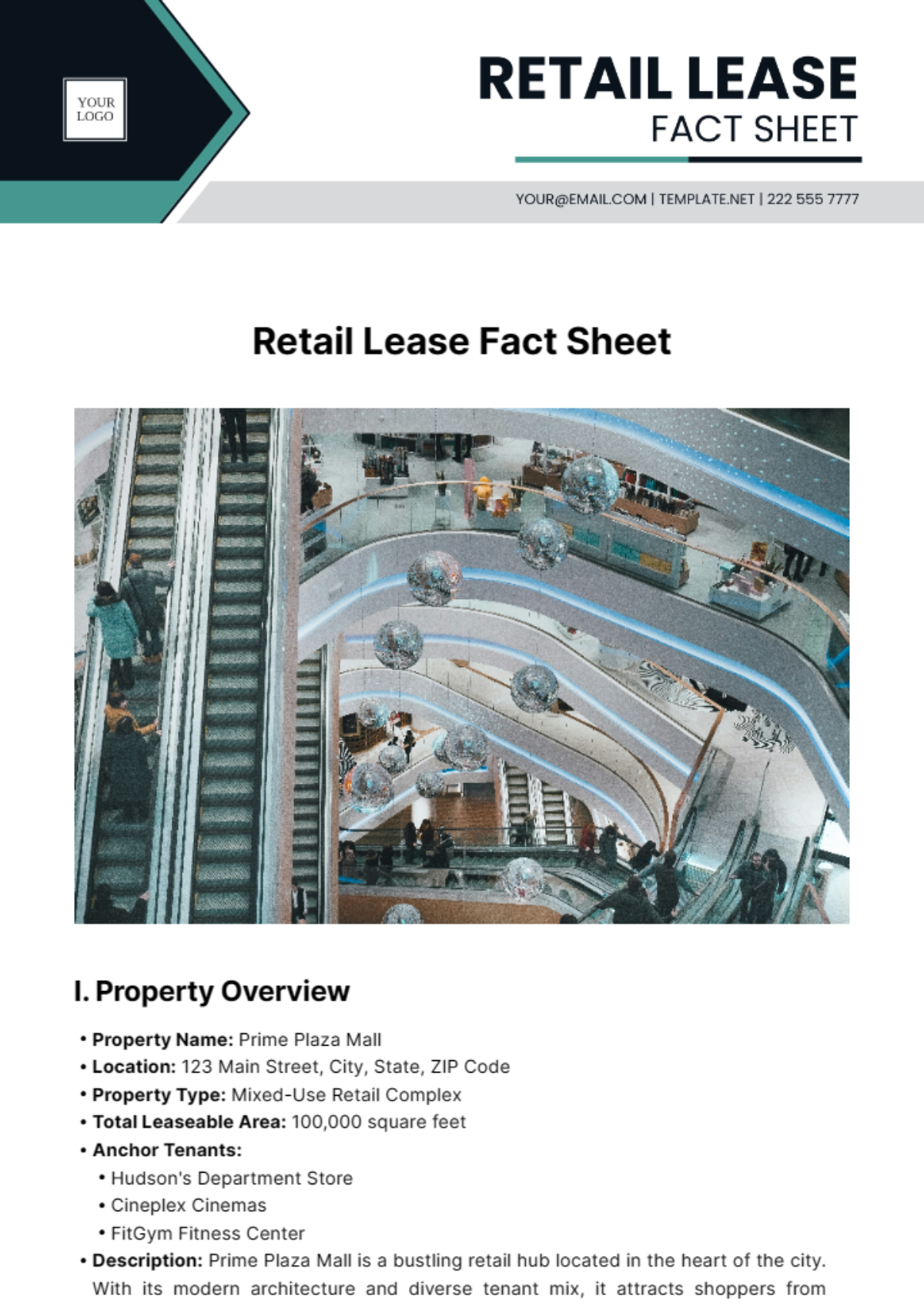 Retail Lease Fact Sheet Template - Edit Online & Download