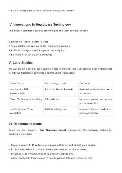 Free Healthcare White Paper Template to Edit Online