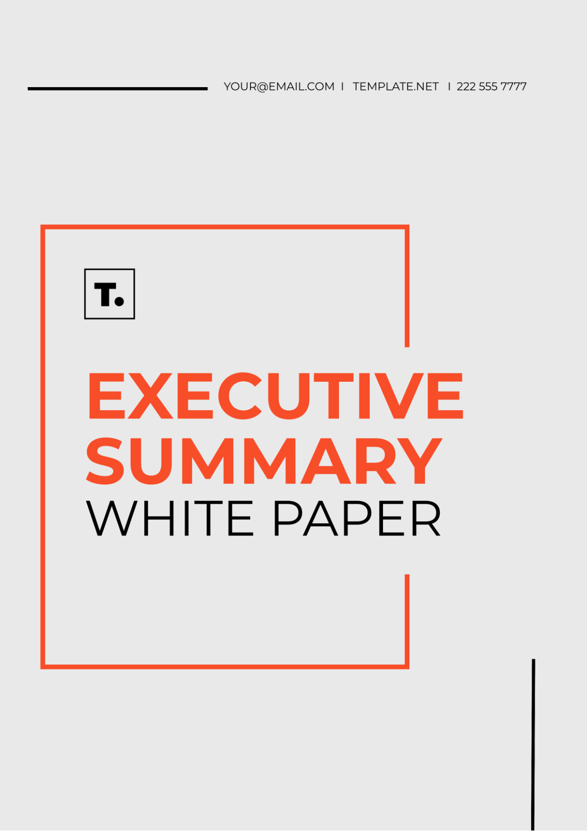 Executive Summary White Paper Template