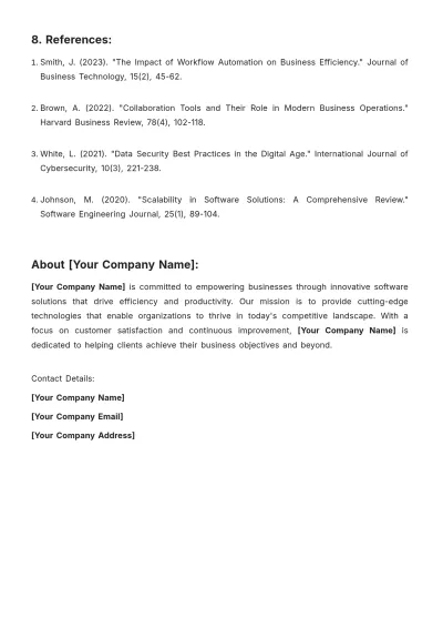 Free Software White Paper Template to Edit Online