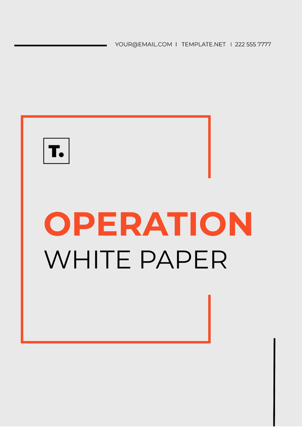 Free Operation White Paper Template