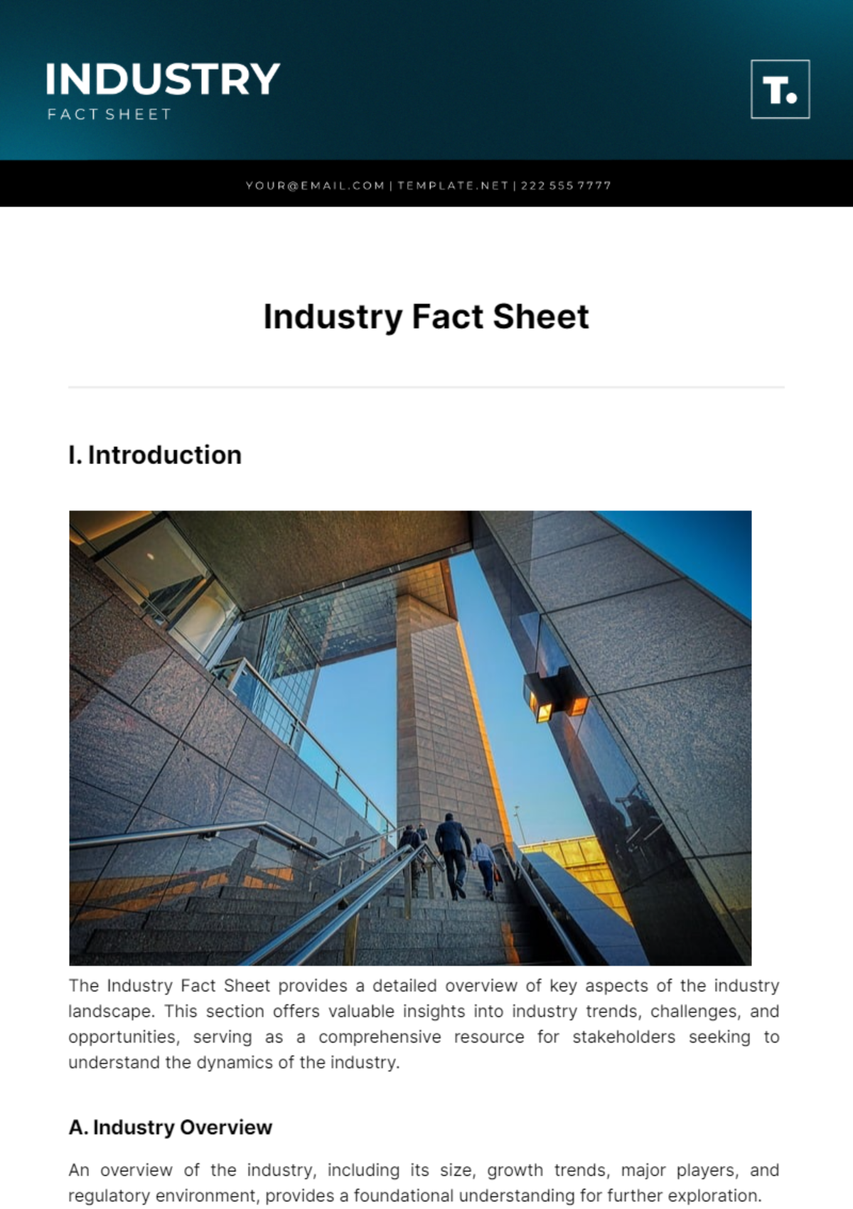 Industry Fact Sheet Template